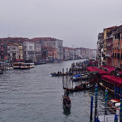 Venice in the December nightfall