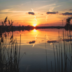 Захід сонця над Вишенським озером
