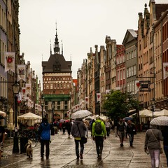 В Гданьску - дощ