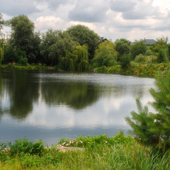 Озеро в селі Сокільники
