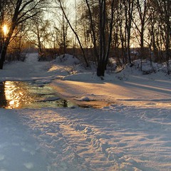 Зимний закат над Белоусом