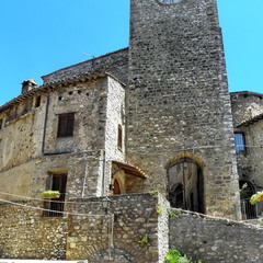 Спека. Село Portaria з середньовічною архітектурою в Умбрії