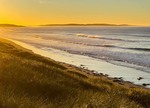 Summer evening on the ocean coast