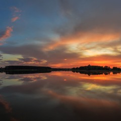 Панорама заходу сонця