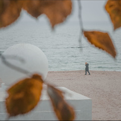 Осенний пляж Ланжерон