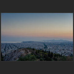 Вид с холма Филопаппу, Афины
