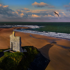 Ballybunion Castle (Co. Karry, Ireland) - Замок Баллібаніон (світанок 2)