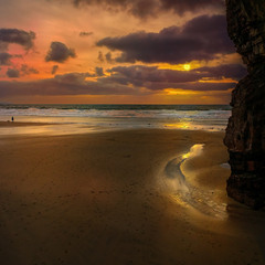 Trá carraigeach na hÉireann☀Rocky Irish beach☀Скелястий ірландський пляж : Ballybunion, Co.Kerry