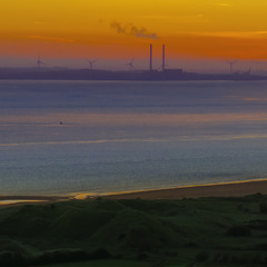 Silhouettes of industry on the sunrise ☀ Силуети промисловості на тлі сходу ☀. Co.Kerry, Ireland.