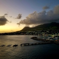 Закат Остров st. Kitts