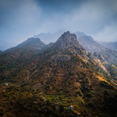 O amanhecer no vale da Serra de Agua