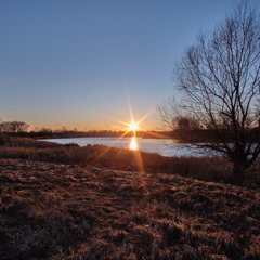 Захід сонця на озері Глушець
