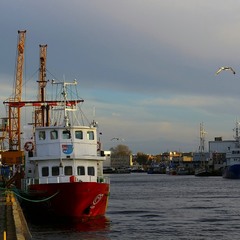В порту города Колберг.