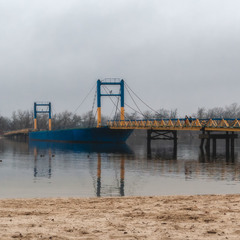 Мост-баржа. Гидропарк. Январь. 2019