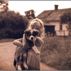 Angelina and dog Lola...