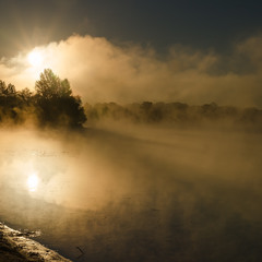 Ранковий туман на річці