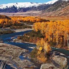 Казахстан  Осенние води  реки  Чилик