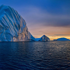 Гренландия  На закате