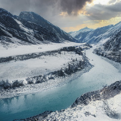 Алтай...Зима... Река Катунь...