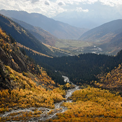 Осень горной реки