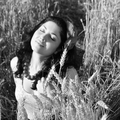 Girl in a wheat field