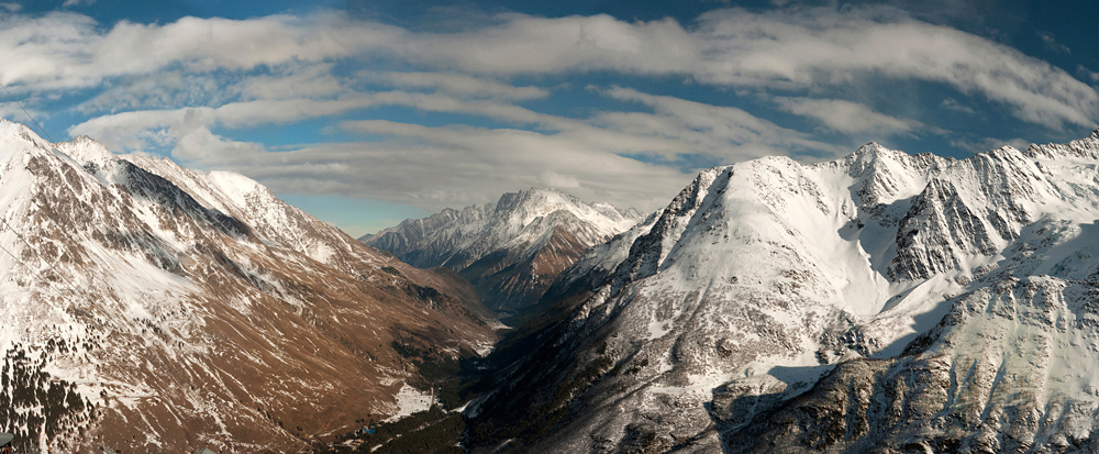 Эльбрус панорама с Чегета