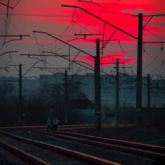 provincial railway sunset