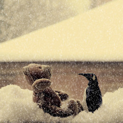 Новогодняя сказка про пингвина :Теплая и уютная атмосфера:часть 4