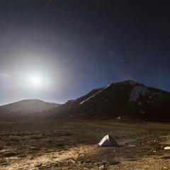 Памирское плато ночью