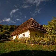 Хата моя, біла хата, рідна моя сторона. Пахне любисток і м’ята, мальви цвітуть край вікна