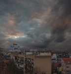 місто у лютому ...