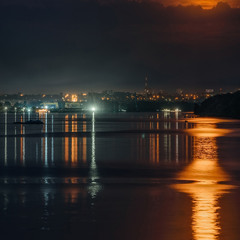 Восход луны над Днепром