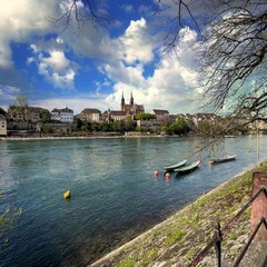 Базель Швейцарія річка Рейн