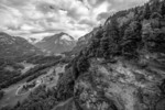 Where the Cliffs Remember Every Fall | b&w