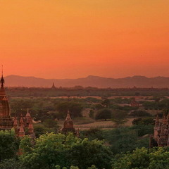 Закат над Баганом (Бирма)