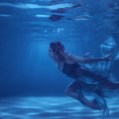 Mermaid underwater.