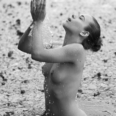 feeling the touch of water...